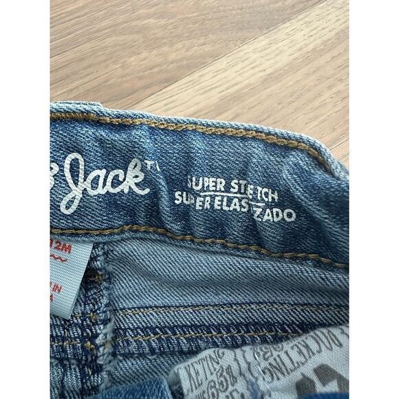 Cat and Jack Girls Light Wash Super Stretch Skinny Sequin Distressed Jeans 12M - Picture 9 of 11